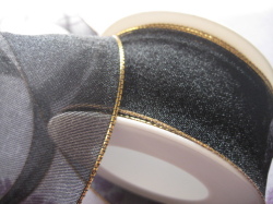 フランス製リボン・Gold edge オーガンジー