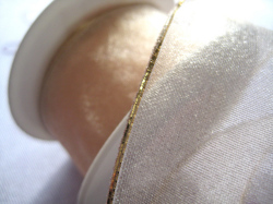 フランス製リボン・Gold edge オーガンジー