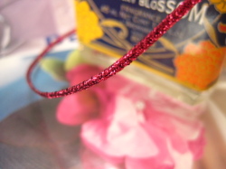 フランス製コードリボン.メタリック・フューシャピンク